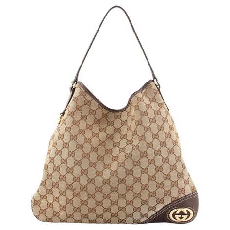 gucci new britt hobo|Gucci New Britt Hobo GG Canvas Medium .